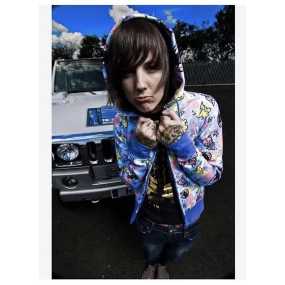 Drop Dead RARE Vintage Cats and Bats Jacket Oli Sykes BMTH Bring Me The Horizon - Picture 4 of 4